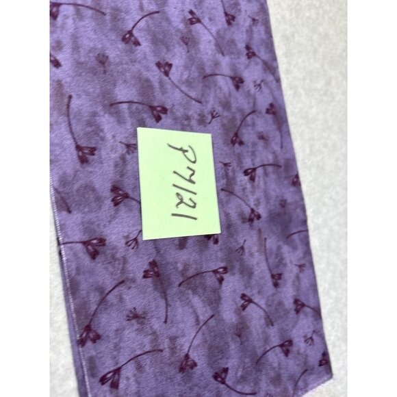 Purple Floral Cotton Fabric 14" x 22" Quilting Crafting Material - Picture 5 of 5